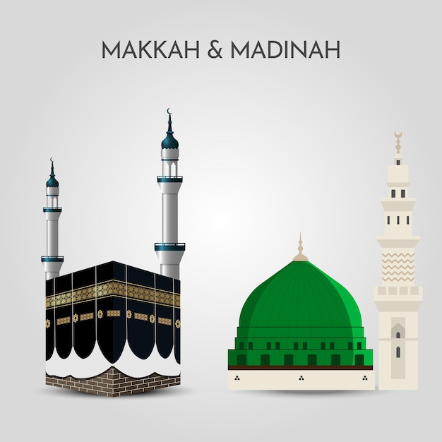 Makkah Madinah Realistische Vector