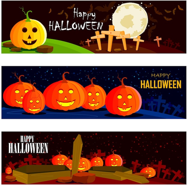 Vector makkelijk te bewerken vector illustratie van halloween thema achtergrond