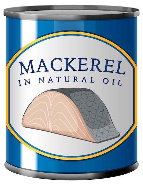 Makreel blikje Vector