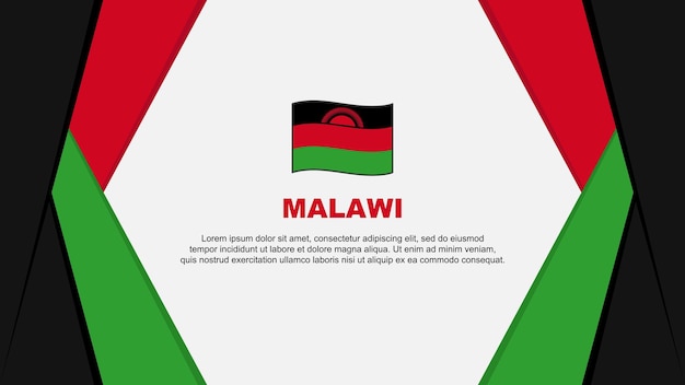 Malawi Flag Abstract Background Design Template Malawi Independence Day Banner Cartoon Vector Illustration Malawi Background