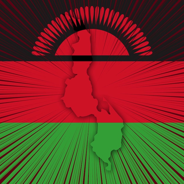 Malawi independence day map design