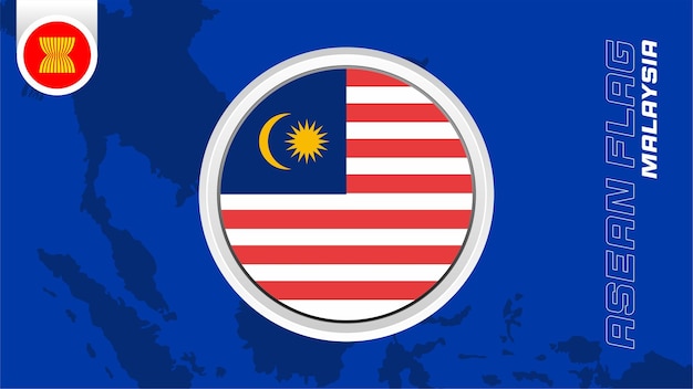 Malaysia asean flag background