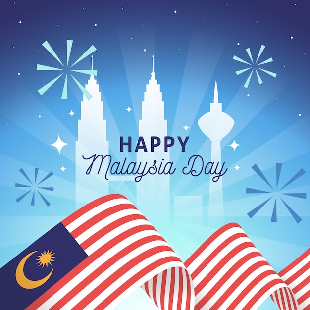 Vector malaysia day concept