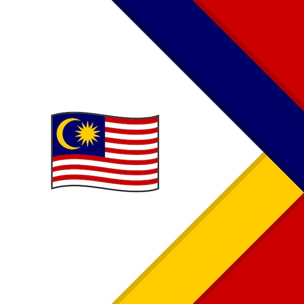 Malaysia Flag Abstract Background Design Template Malaysia Independence Day Banner Social Media Post Malaysia Cartoon