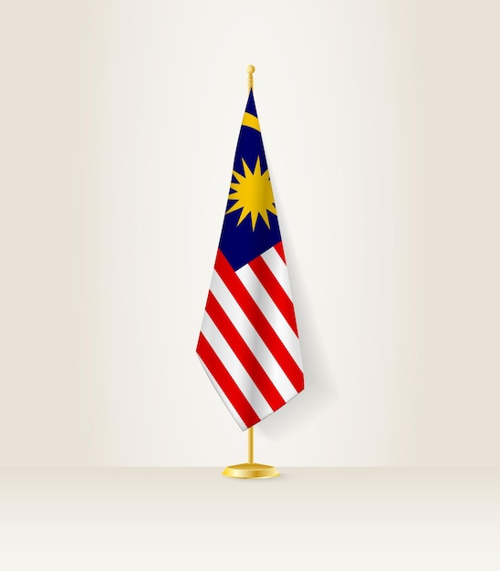 Malaysia flag on a flag stand