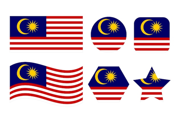 Malaysia flag simple illustration for independence day or election. Simple icon for web