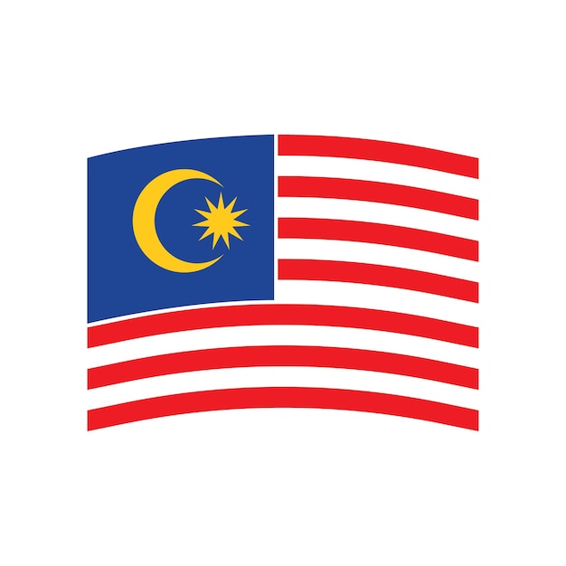 Malaysia Flag Vector Icon Design Illustration