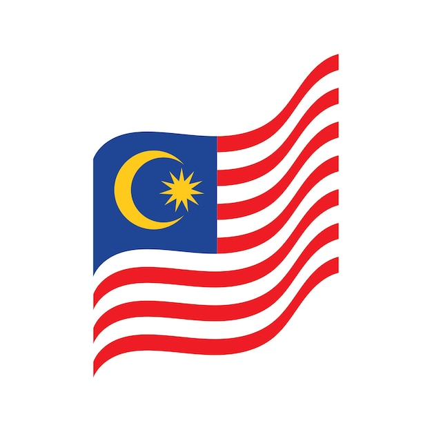 Malaysia flag vector icon design illustration