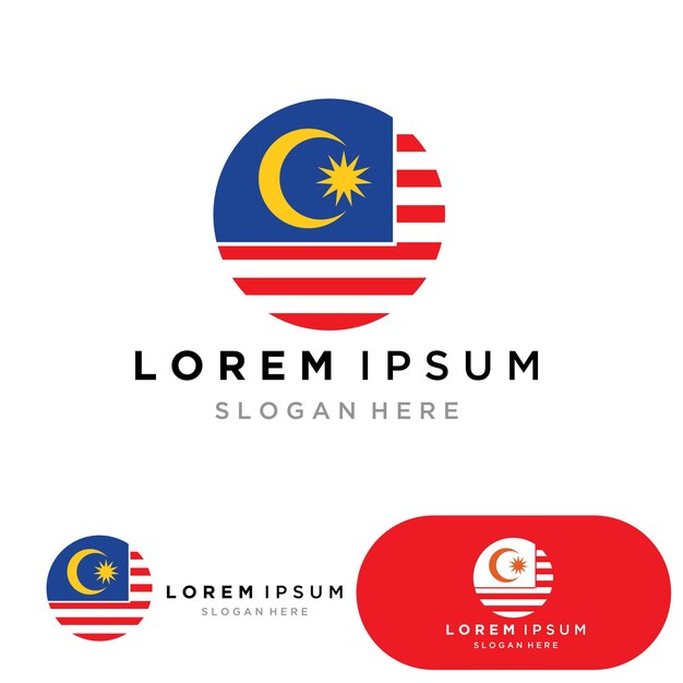 Malaysia Flag Vector Icon Design Illustration