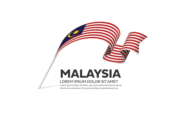 Vettore di bandiera della malesia