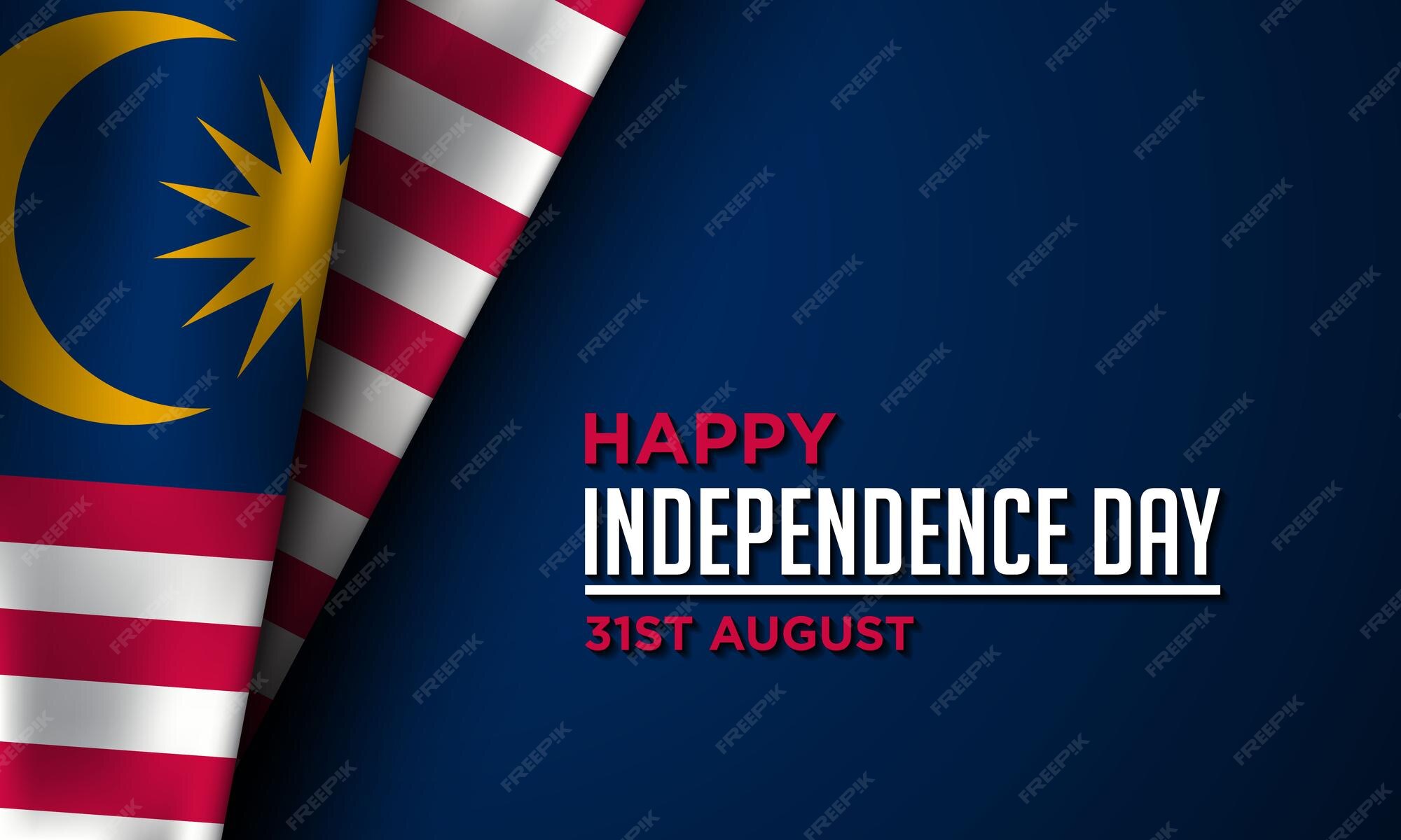 Premium Vector Malaysia independence day background design