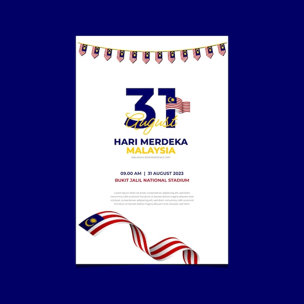 Malaysia independence day design template