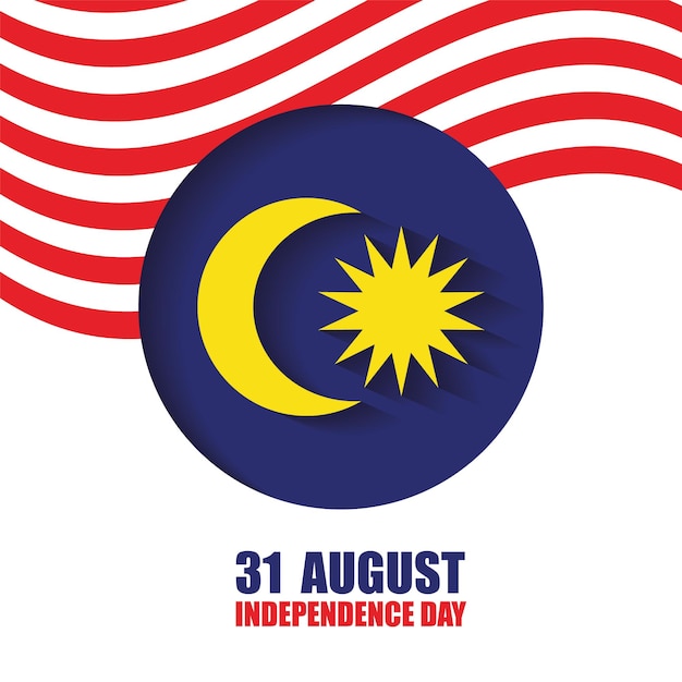 Malaysia independence day illustration. 31 august, merdeka.