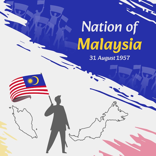Vector malaysia independence day post design august 31st the day when malaysians made this nation free