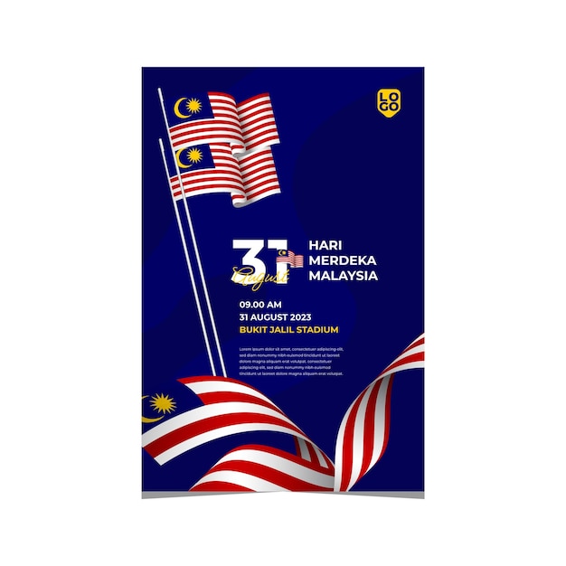 Modello di progettazione della giornata nazionale della malesia