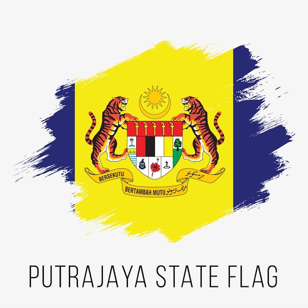 Malaysia State Putrajaya Vector Flag Design Template Putrajaya Flag for Independence Day