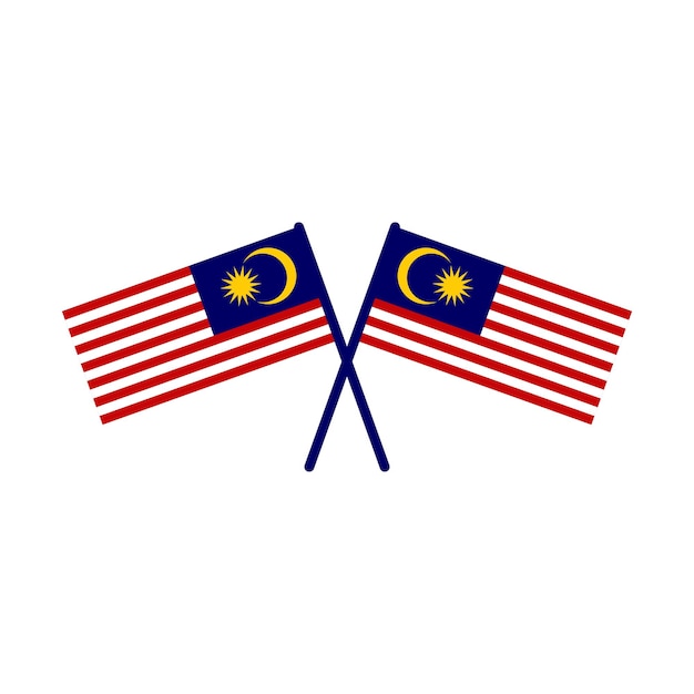 Malaysia vlag icoon logo ontwerp sjabloon