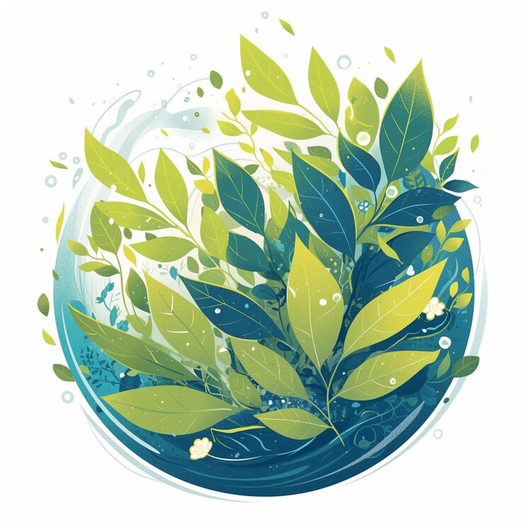 Vector malaysian mangrove patterns with natural elements