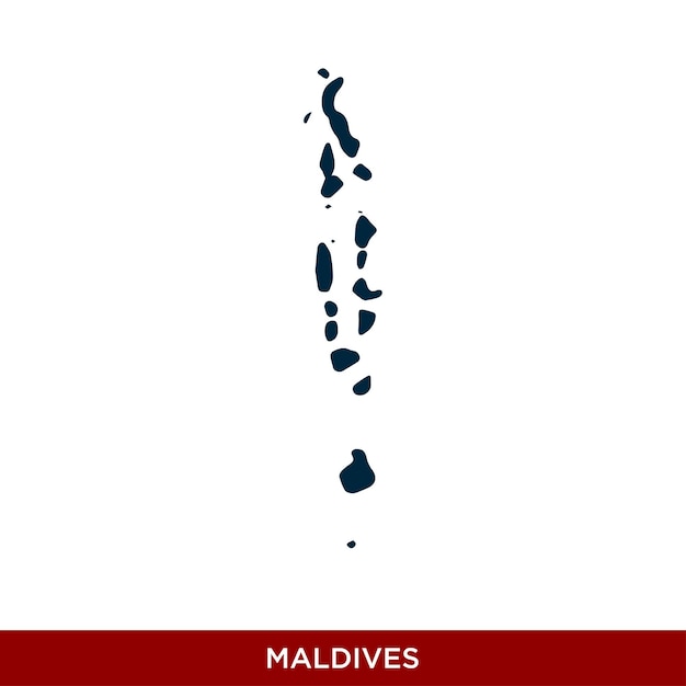 몰디브 국가 지도 아이콘 벡터 디자인 템플릿