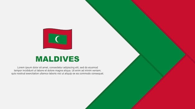 Maldives flag abstract background design template maldives independence day banner cartoon vector illustration maldives cartoon