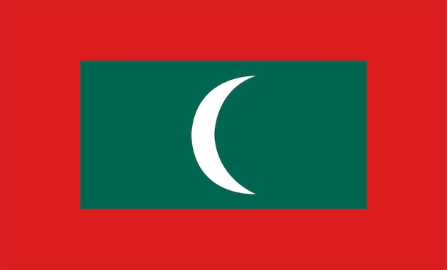 Maldives Flag Design Illustrations Vectors