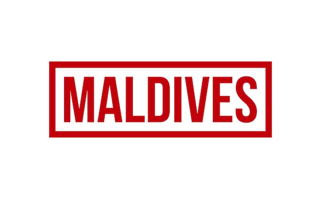 Maldives Rubber Stamp Seal Vector