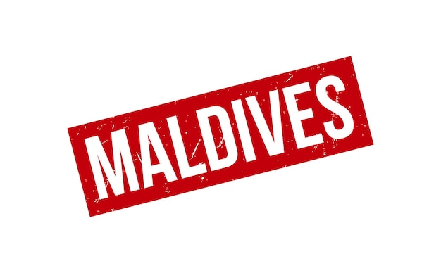 Maldives Rubber Stamp Seal Vector