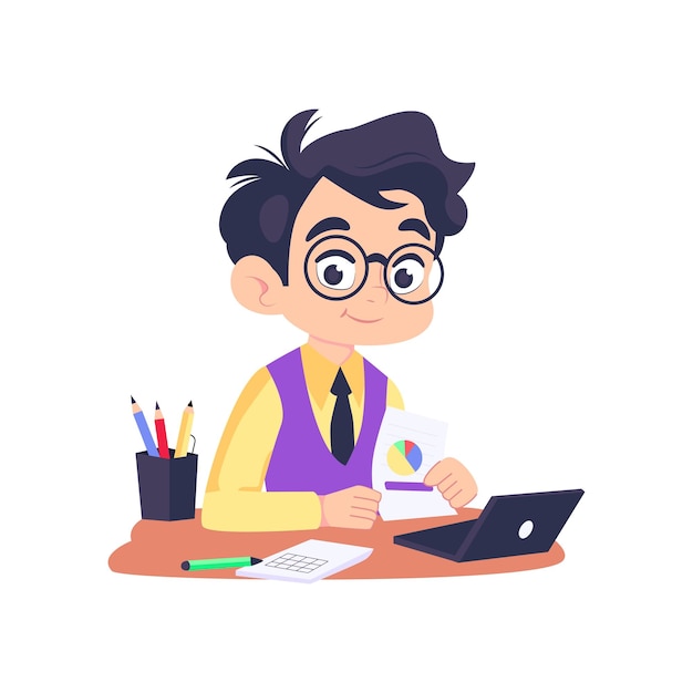 male accountant vector illustration eps 10 file