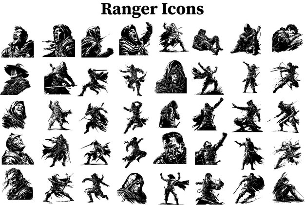 Male Adventurer Ranger Icons