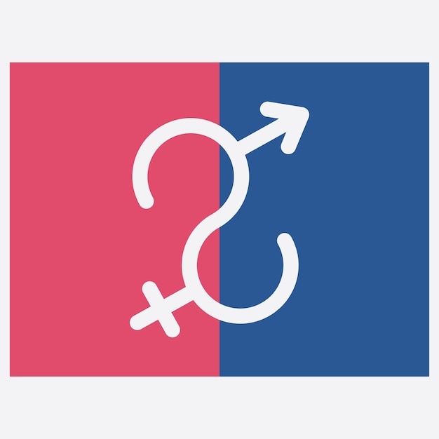 Vector male and female gender logos