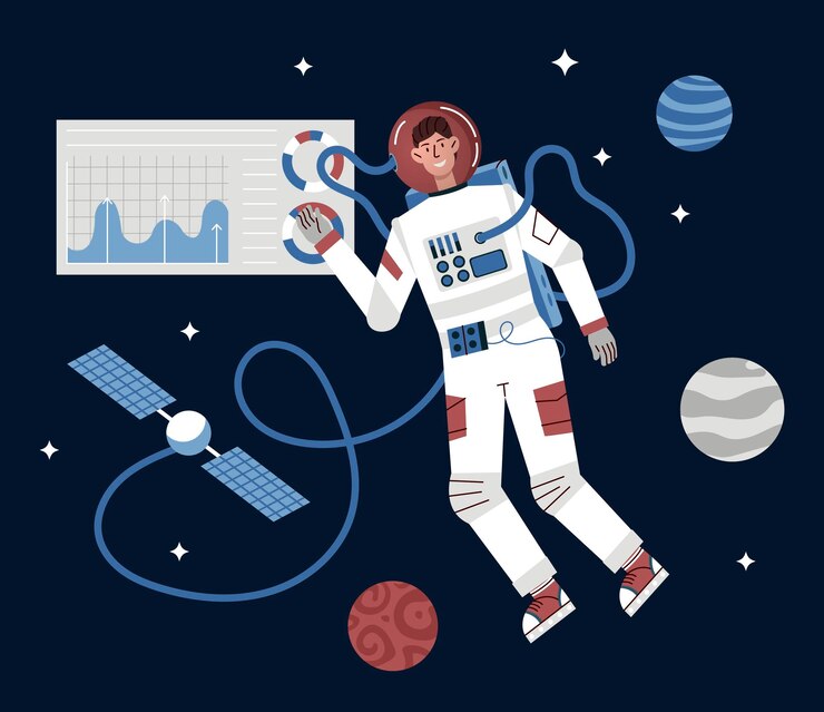 Vector male astronaut concept