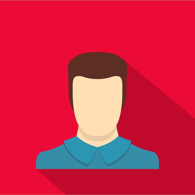 Male avatar icon Flat illustration of male avatar vector icon for any web design