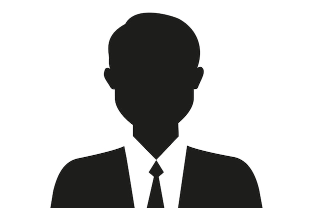 Male avatar icon Unknown or anonymous person Default avatar profile icon social media user Business man Man profile silhouette isolated on white background Vector illustration