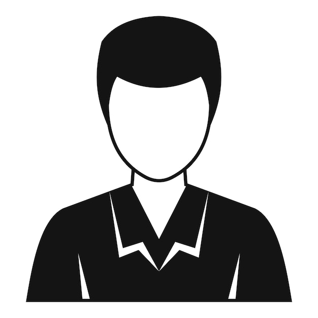 男性アバターのプロフィール画像アイコン 男性アヴァタープロフィール写真の単純なイラスト ウェブ用のベクトルアイコン
