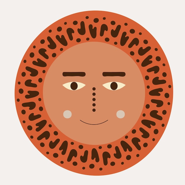 Male bizarre visage abstract personage mascot design funny face cute icon