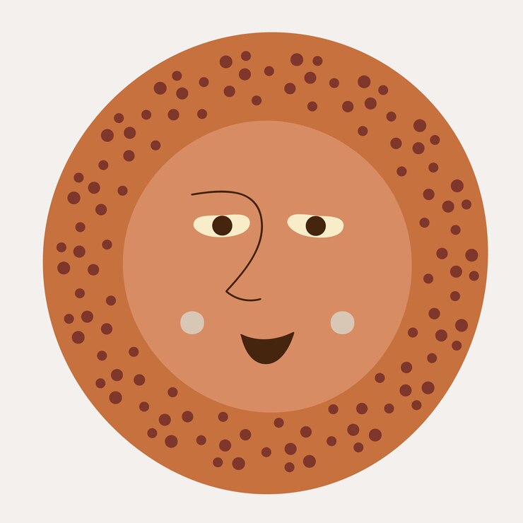 Vector male bizarre visage abstract personage mascot design funny face cute icon