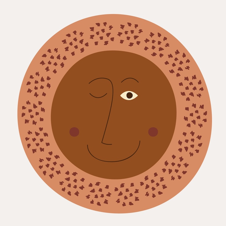 Vector male bizzare visage abstract personage mascot design funny face cute iconx9