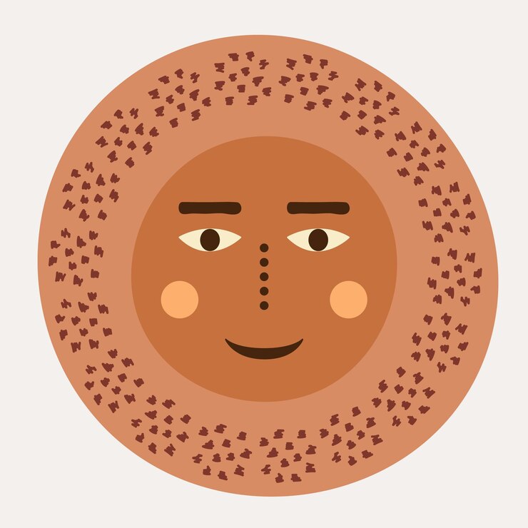 Vector male bizzare visage abstract personage mascot design funny face cute iconx9