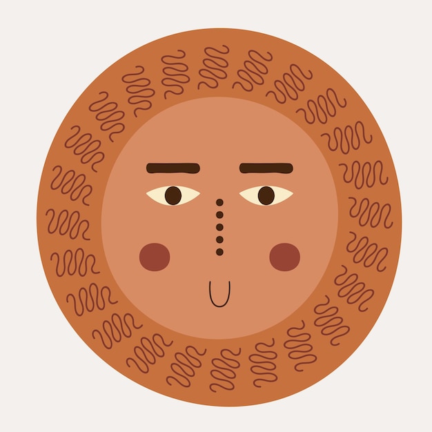 Male bizzare visage abstract personage mascot design funny face cute iconx9