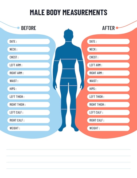 Male body measurements for weight loss