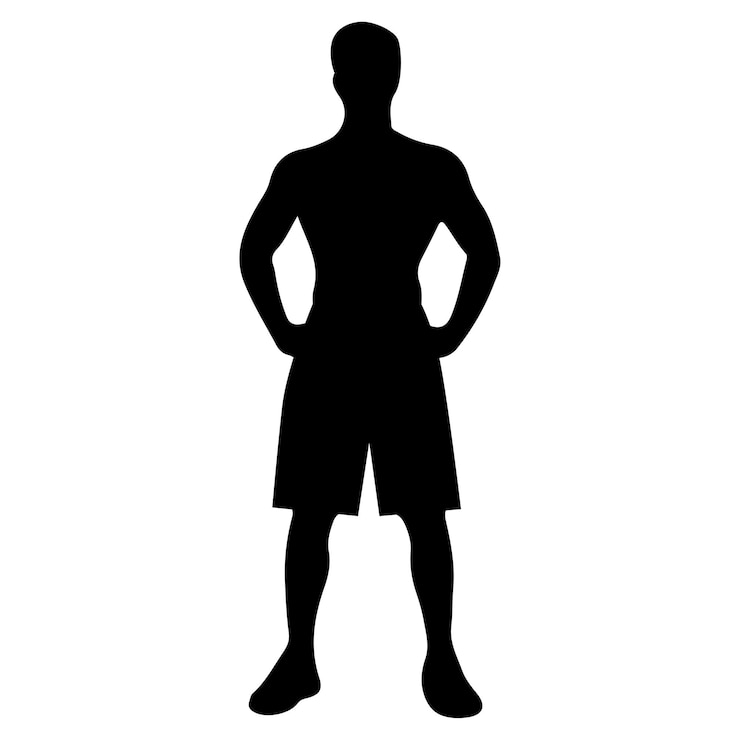 Vector 男体シルエットセット ベクトルイラスト