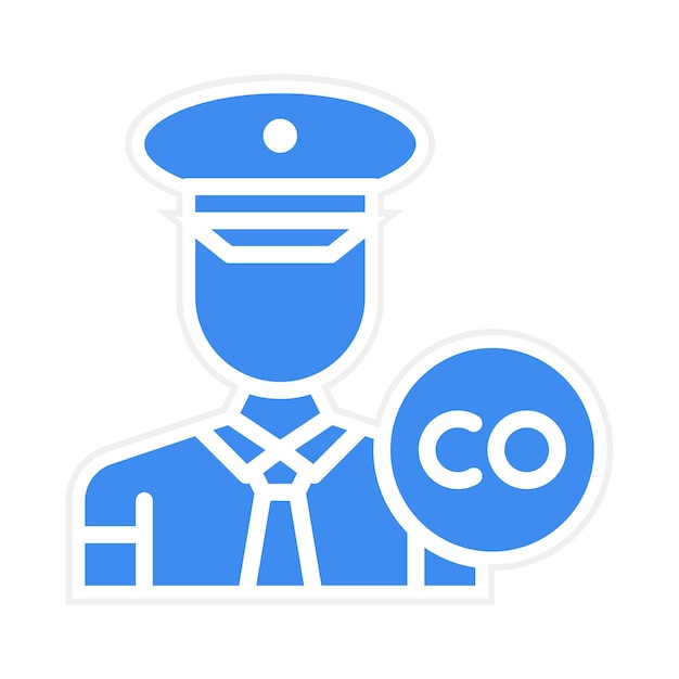 Vector male co pilot icon vector image can be used for airline