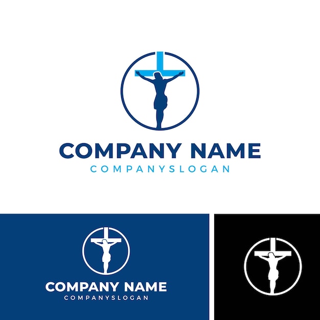 Male cross matrix logo design