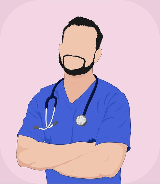 Vector male doctor vector art