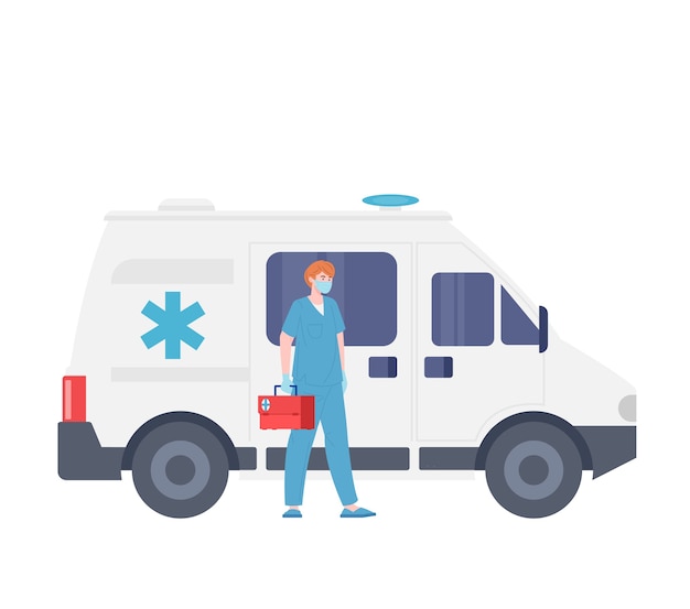 Male emergency doctor illustration