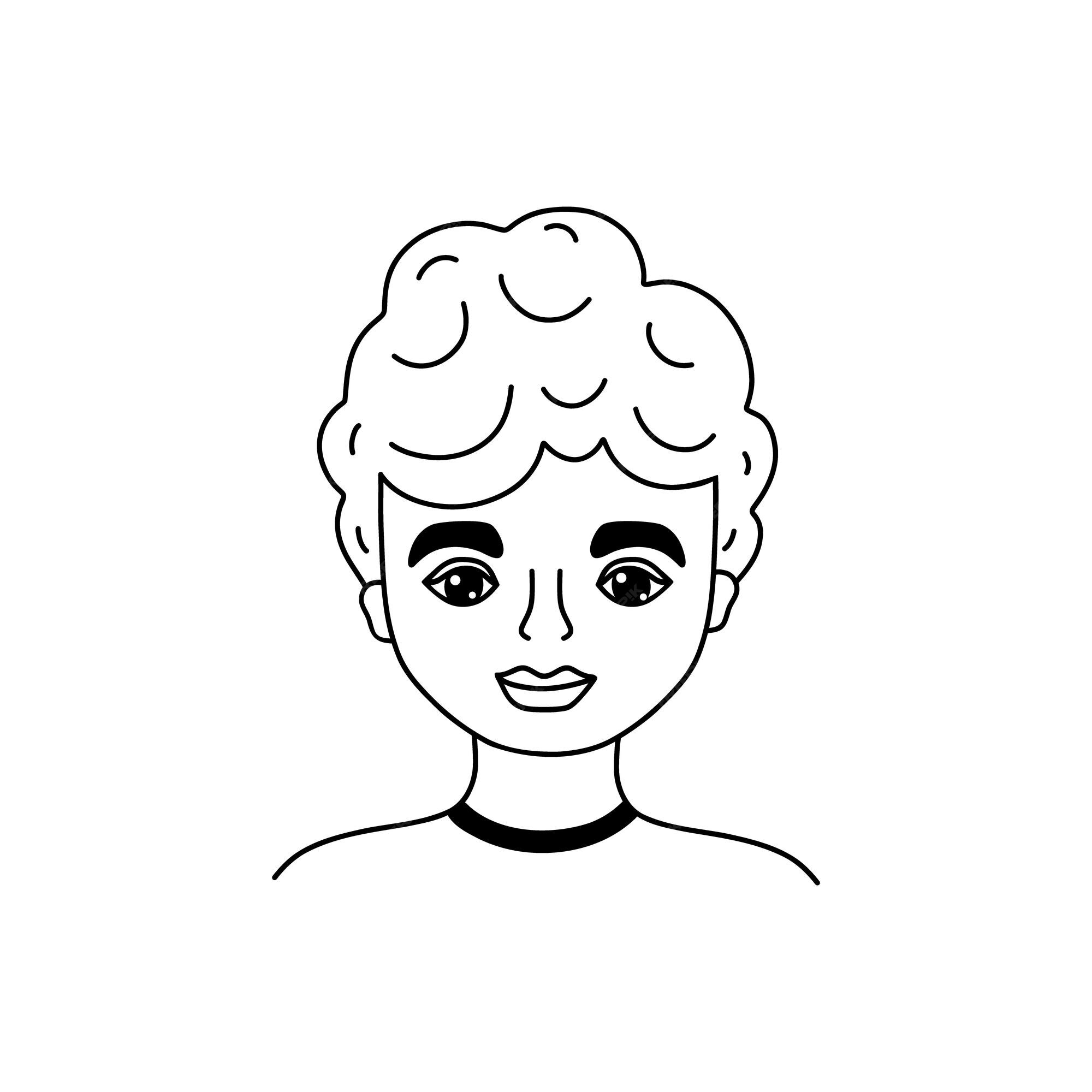 Premium Vector | Male face in doodle style on white background Premium Vector | Male face in doodle style on white background