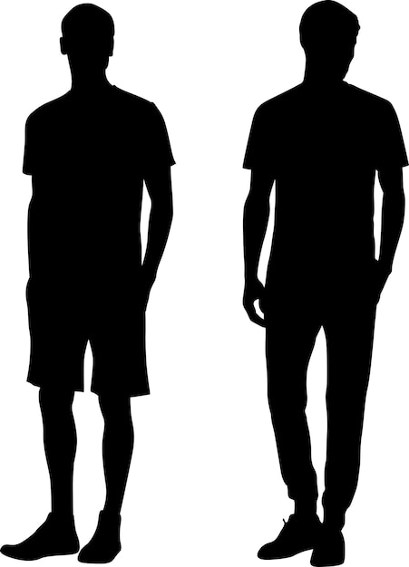 male fashion Men silhouettes in suit