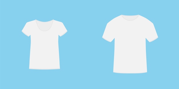 Male and female casual tee tshirt template