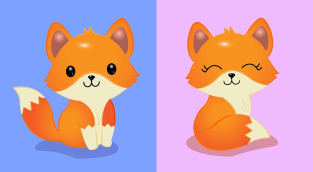 male and female fox