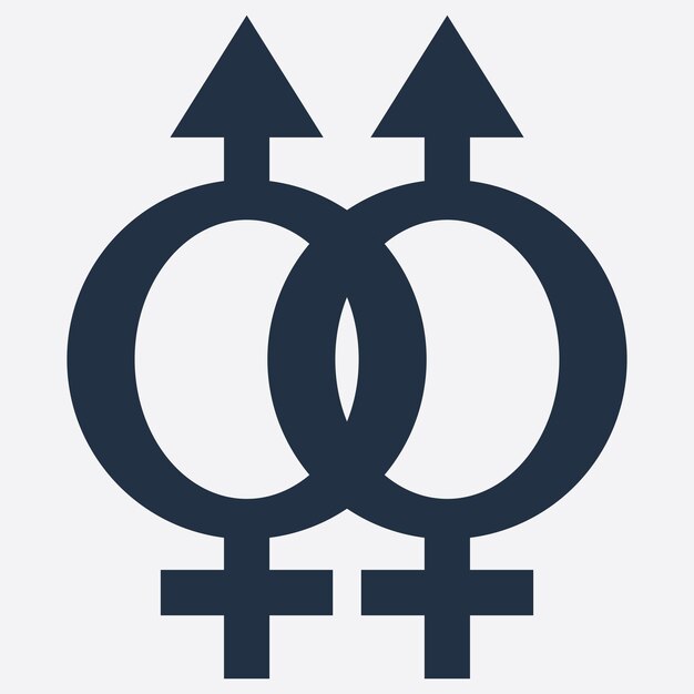 Male and female gender logos